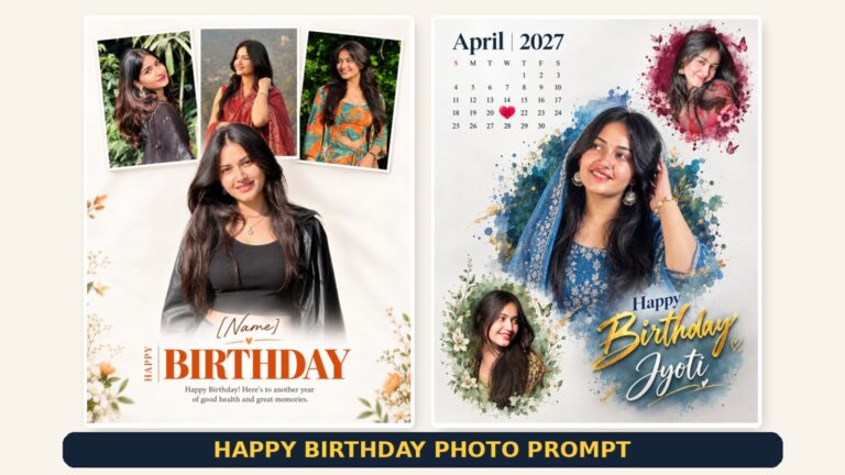 Happy Birthday Photo Prompt thumbnail - two AI birthday poster designs